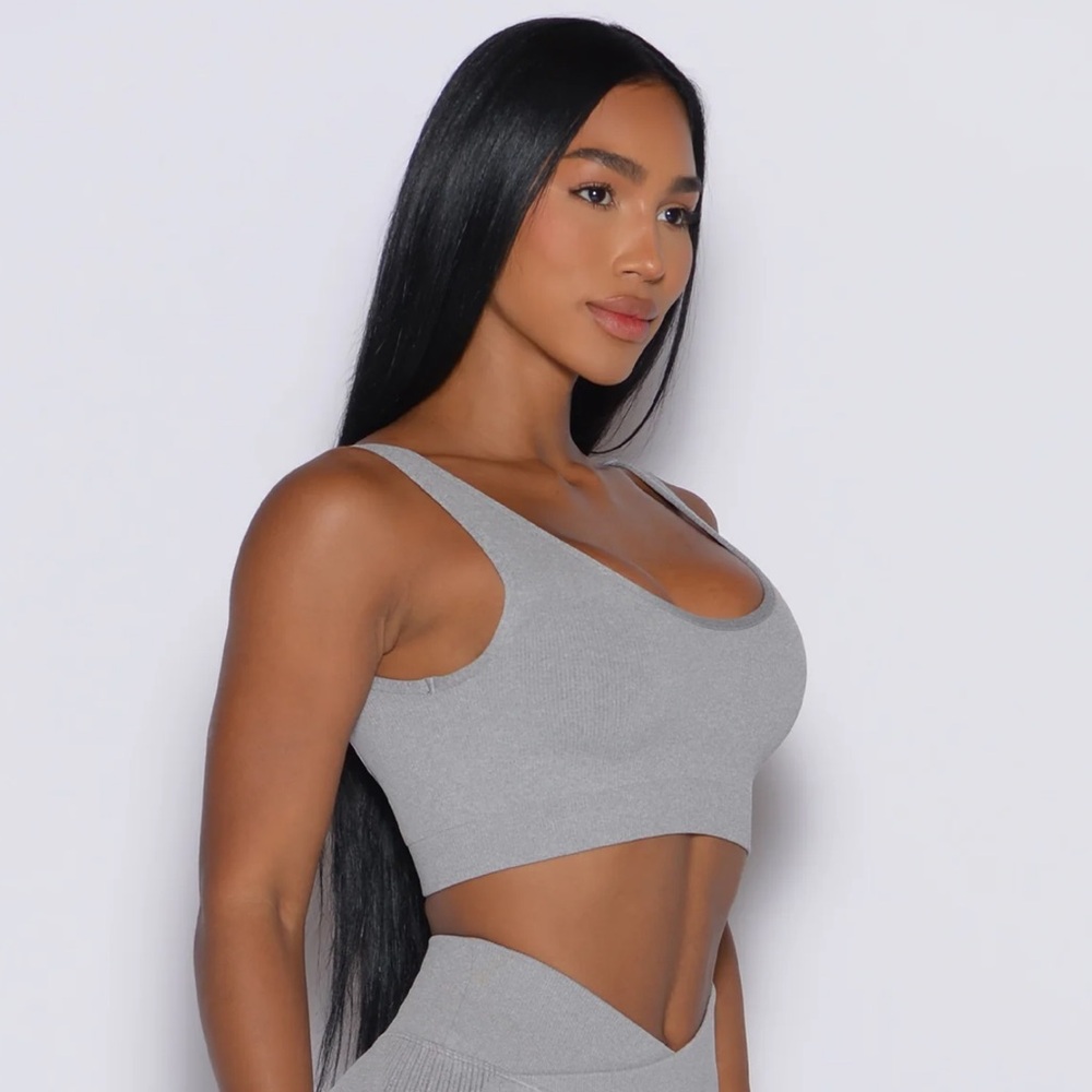 Bombshell Sportswear - Seamless Scoop Bra in Gray